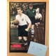 Unsigned picture and signed card by Joe Walton the Preston North End footballer. 